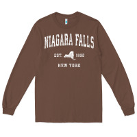 Chestnut niagara falls new york ny vintage athletic sports design t shirt Long Sleeve Tee - linhVisuals