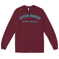 Burgundy north carolina outer banks obx nc beach gift long sleeve t shirt Long Sleeve Tee - linhVisuals