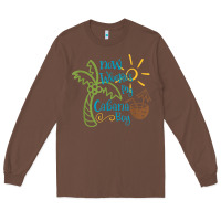Chestnut now where's my cabana boy, beach palm tree coconut t shirt Long Sleeve Tee - linhVisuals