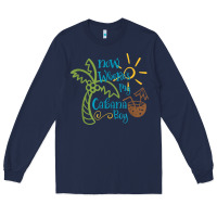 Navy now where's my cabana boy, beach palm tree coconut t shirt Long Sleeve Tee - linhVisuals
