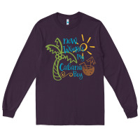 Plum now where's my cabana boy, beach palm tree coconut t shirt Long Sleeve Tee - linhVisuals