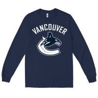 Navy canucks white Long Sleeve Tee - linhVisuals
