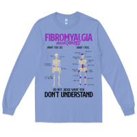 Colony Blue fibromyalgia awareness do not judge what you dont understand Long Sleeve Tee - linhVisuals