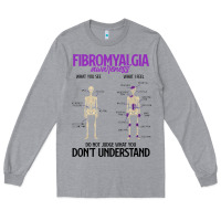 Heather Grey fibromyalgia awareness do not judge what you dont understand Long Sleeve Tee - linhVisuals