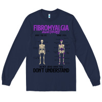 Navy fibromyalgia awareness do not judge what you dont understand Long Sleeve Tee - linhVisuals