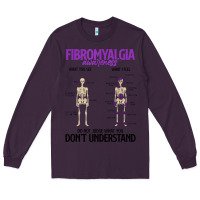 Plum fibromyalgia awareness do not judge what you dont understand Long Sleeve Tee - linhVisuals