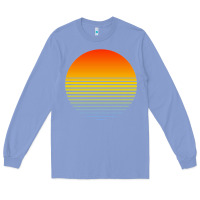 Colony Blue retro sunset Long Sleeve Tee - linhVisuals