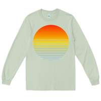 Matcha retro sunset Long Sleeve Tee - linhVisuals