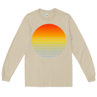 Mushroom retro sunset Long Sleeve Tee - linhVisuals