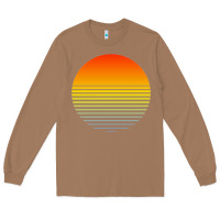 Toasted Coconut retro sunset Long Sleeve Tee - linhVisuals