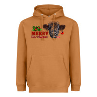 Meerkat Merry Christmas Calf Heavyweight Hoodie - RanaPortraitStore