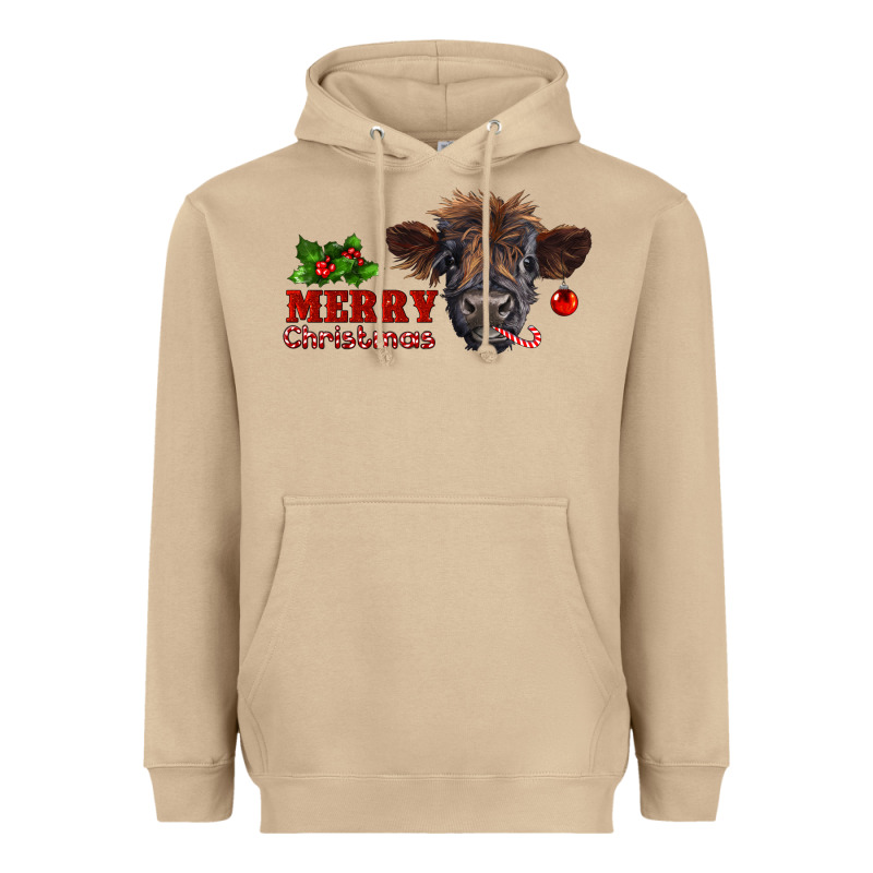Merry Christmas Calf Heavyweight Hoodie by RanaPortraitStore | Teevron