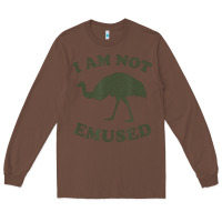 Chestnut funny not emu sed emu   not amused ostrich bird Long Sleeve Tee - linhVisuals