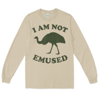 Mushroom funny not emu sed emu   not amused ostrich bird Long Sleeve Tee - linhVisuals
