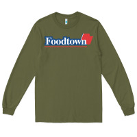 Army Green foodtown Long Sleeve Tee - linhVisuals