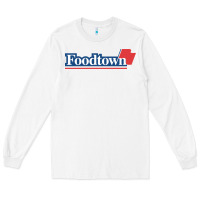 White foodtown Long Sleeve Tee - linhVisuals
