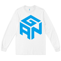 White gancube Long Sleeve Tee - linhVisuals