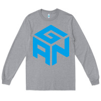 Heather Grey gancube Long Sleeve Tee - linhVisuals