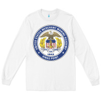 White United States Merchant Marine Academy Long Sleeve Tee - linhVisuals