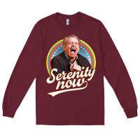 Burgundy serenity later serenity now Long Sleeve Tee - linhVisuals