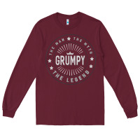 Graphic 365 Grumpy The Legend Men Funny Gift Long Sleeve Tee | Teevron