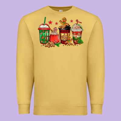 Christmas Cookies Coffee Premium Sweatshirt Designed By Jasminsmagicworld