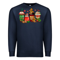 Navy christmas cookies coffee Premium Sweatshirt - Jasminsmagicworld