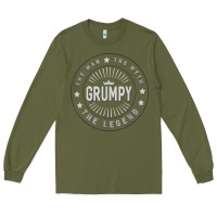 Army Green graphic 365 grumpy the legend men funny gift Long Sleeve Tee - linhVisuals