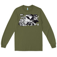 Army Green guernica artwork Long Sleeve Tee - linhVisuals