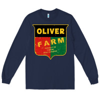 Navy oliver farm Long Sleeve Tee - linhVisuals