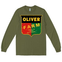 Army Green oliver farm Long Sleeve Tee - linhVisuals