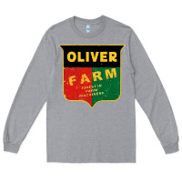 Heather Grey oliver farm Long Sleeve Tee - linhVisuals