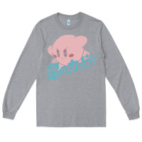 Heather Grey kirby kanji Long Sleeve Tee - linhVisuals