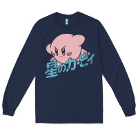 Navy kirby kanji Long Sleeve Tee - linhVisuals