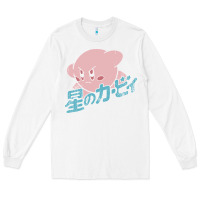 White kirby kanji Long Sleeve Tee - linhVisuals
