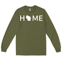 Army Green home in wisconsin love u.s Long Sleeve Tee - linhVisuals