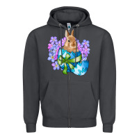 Smoke easter bunny egg flowers Zipper Hoodie - RanaPortraitStore