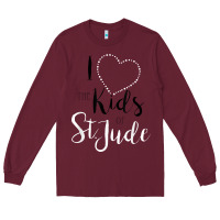 Burgundy i love and heart the kids of st jude shirt for runners Long Sleeve Tee - linhVisuals