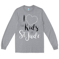 Heather Grey i love and heart the kids of st jude shirt for runners Long Sleeve Tee - linhVisuals