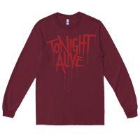 Burgundy tonight alive Long Sleeve Tee - linhVisuals