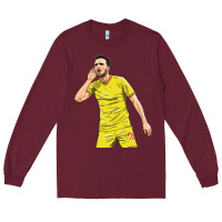 Burgundy Diogo Jota Long Sleeve Tee - linhVisuals