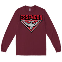 Burgundy essendon fc Long Sleeve Tee - linhVisuals