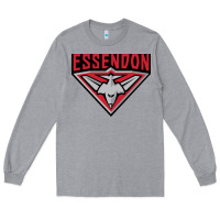 Heather Grey essendon fc Long Sleeve Tee - linhVisuals