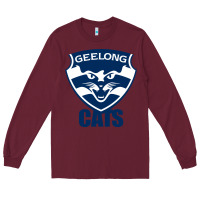 Burgundy geelong cats Long Sleeve Tee - linhVisuals