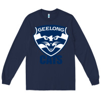 Navy geelong cats Long Sleeve Tee - linhVisuals