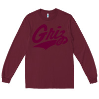 Burgundy montana griz Long Sleeve Tee - linhVisuals