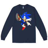 Navy Söniĉ Kids Long Sleeve Tee - linhVisuals