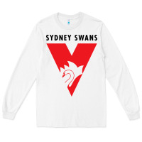 White sydney swans Long Sleeve Tee - linhVisuals