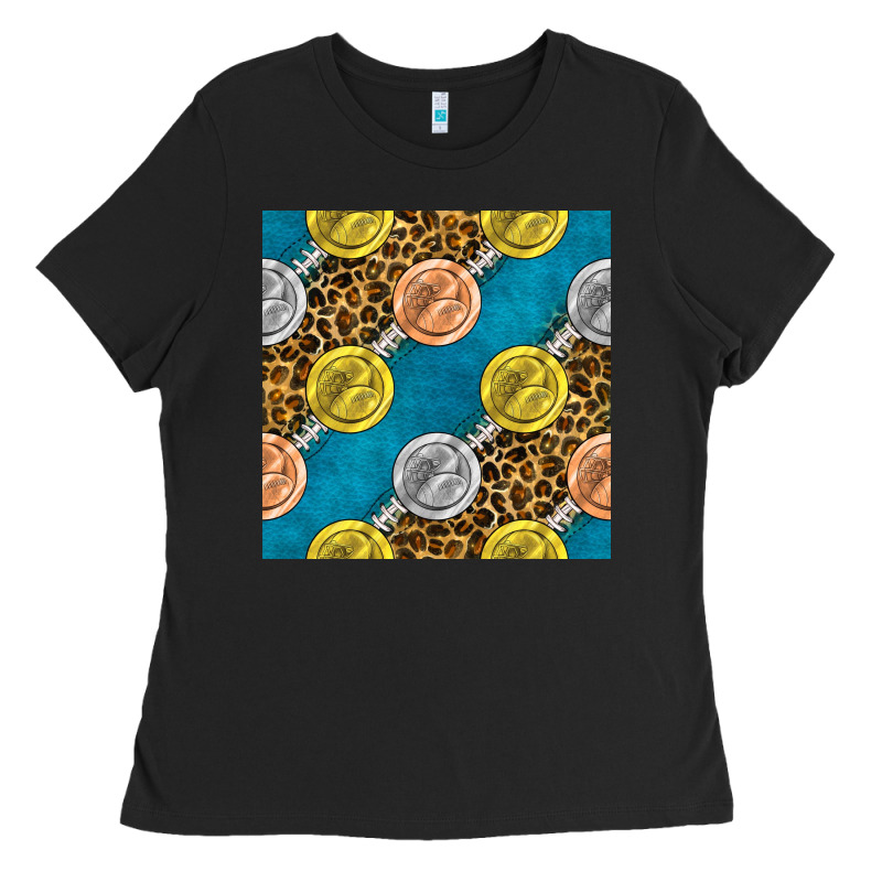 American Football Medal With Leopard Ladies Tee by BundleAndBundleShop | Teevron