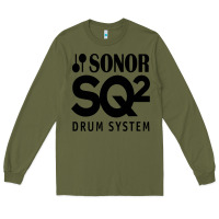 Army Green Sonor Drum Long Sleeve Tee - linhVisuals